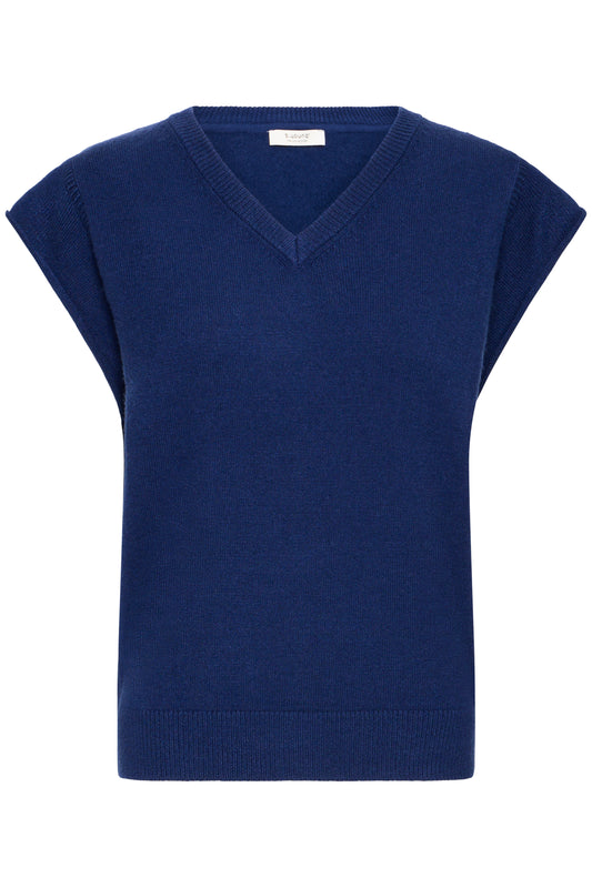 BYManina Vest by b.young Tops b.young Royal Blue