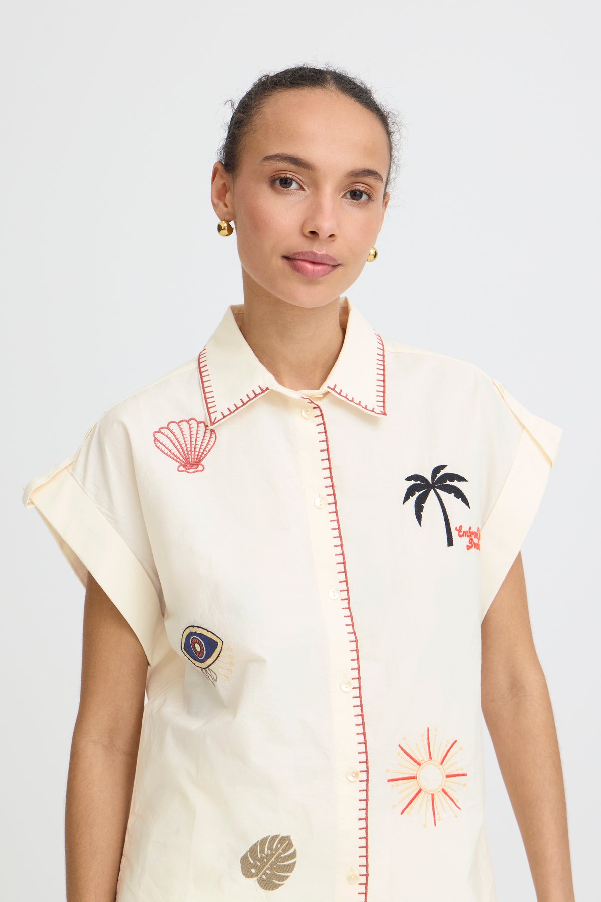 BYJessel Shirt by b.young Tops b.young Cream