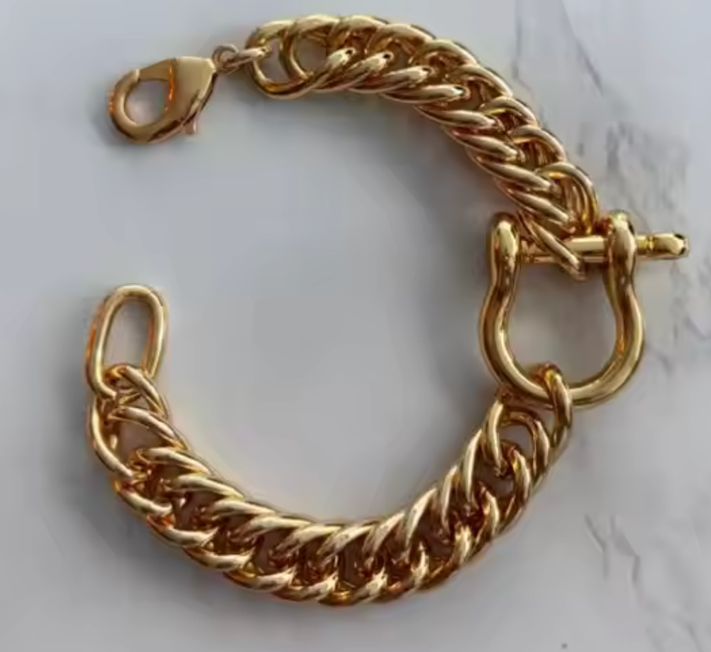 Horse Bit Carabiner Cuban Bracelet Bracelet HoopLa Style
