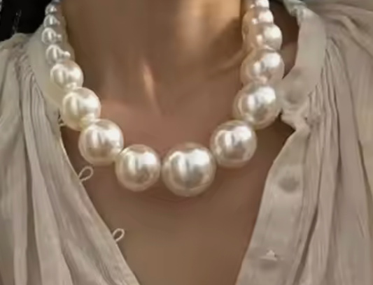Ball Bead Necklace by Hoopla Style Necklace HoopLa Style Pearl