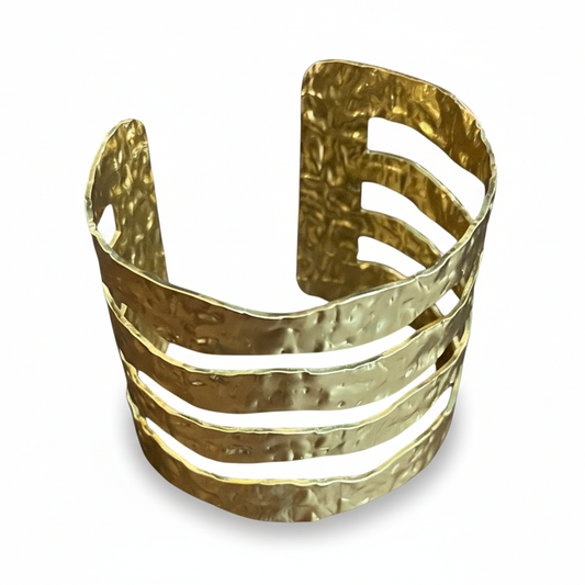 Four Bar Gold SS Cuff by Susie Blue Jewelry Suzie Blue Canada