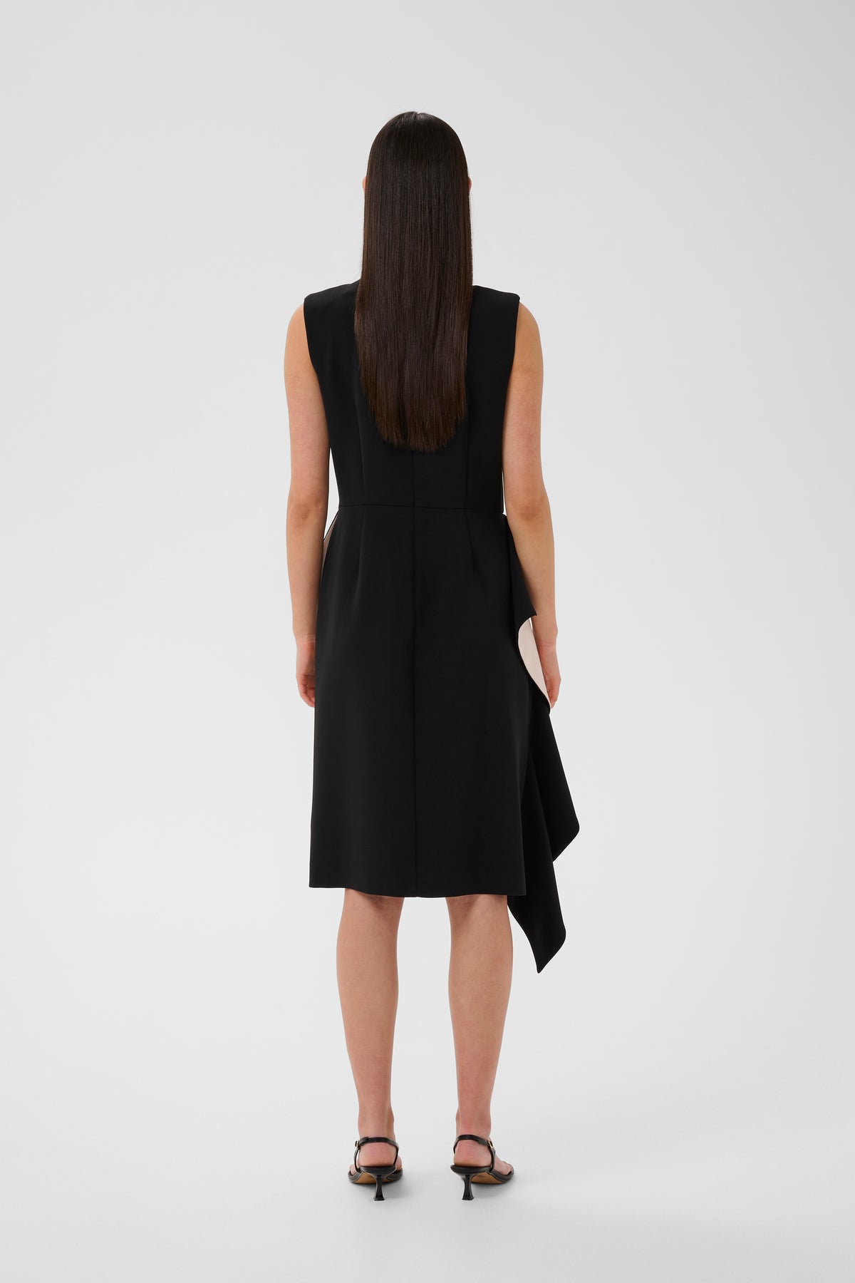 Charleene Fest Flounce Dress by InWear in Black — Lookbook Back (450)