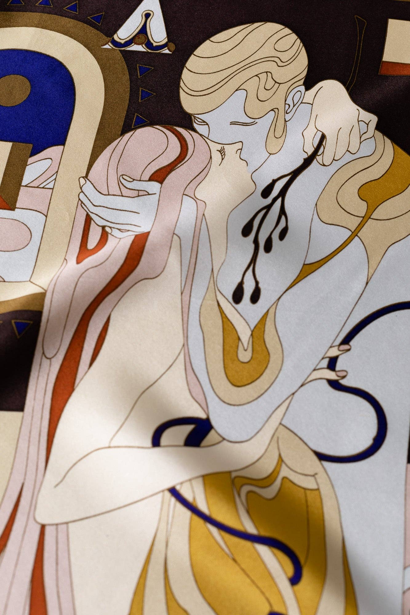 Bandana Silk Scarf by Lost Pattern NYC - "The Kiss" Accessories Lost Pattern NYC