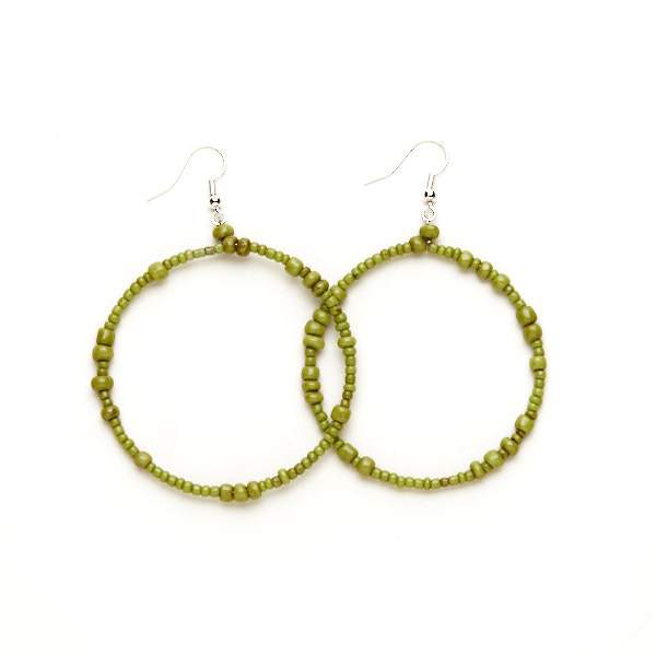 Hoop Beaded Earrings