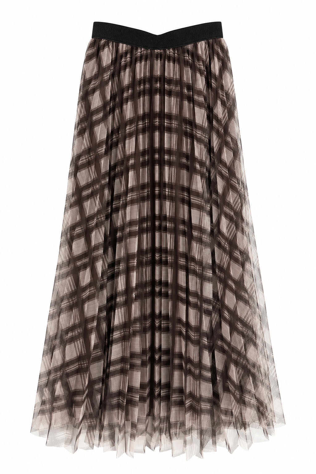 The Plaid Mesh Maxi Skirt by Pink Martini Pink Martini