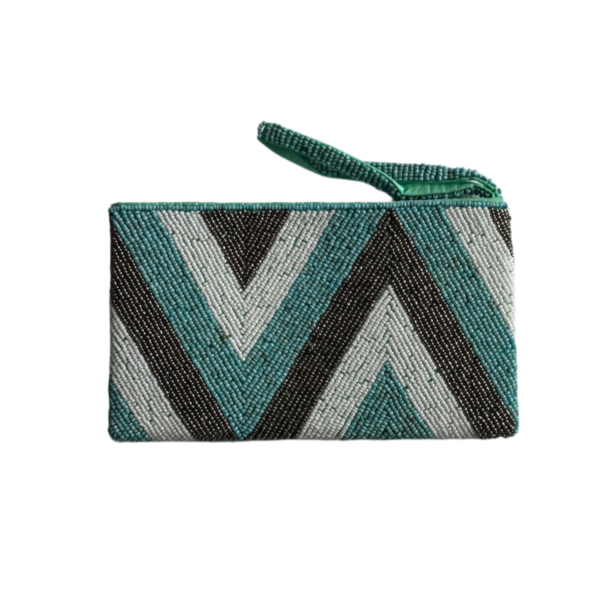 Beaded Zig Zag Clutch Purse Purse Suzie Blue Canada