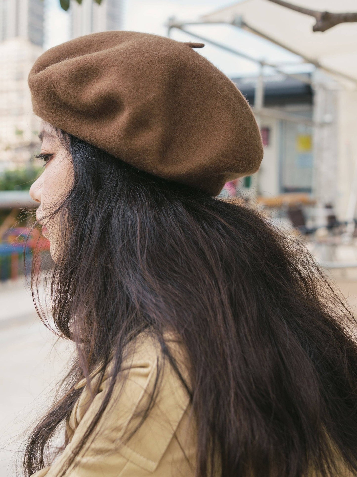 Wool Beret by Lost Pattern NYC - Chestnut Accessories Lost Pattern NYC