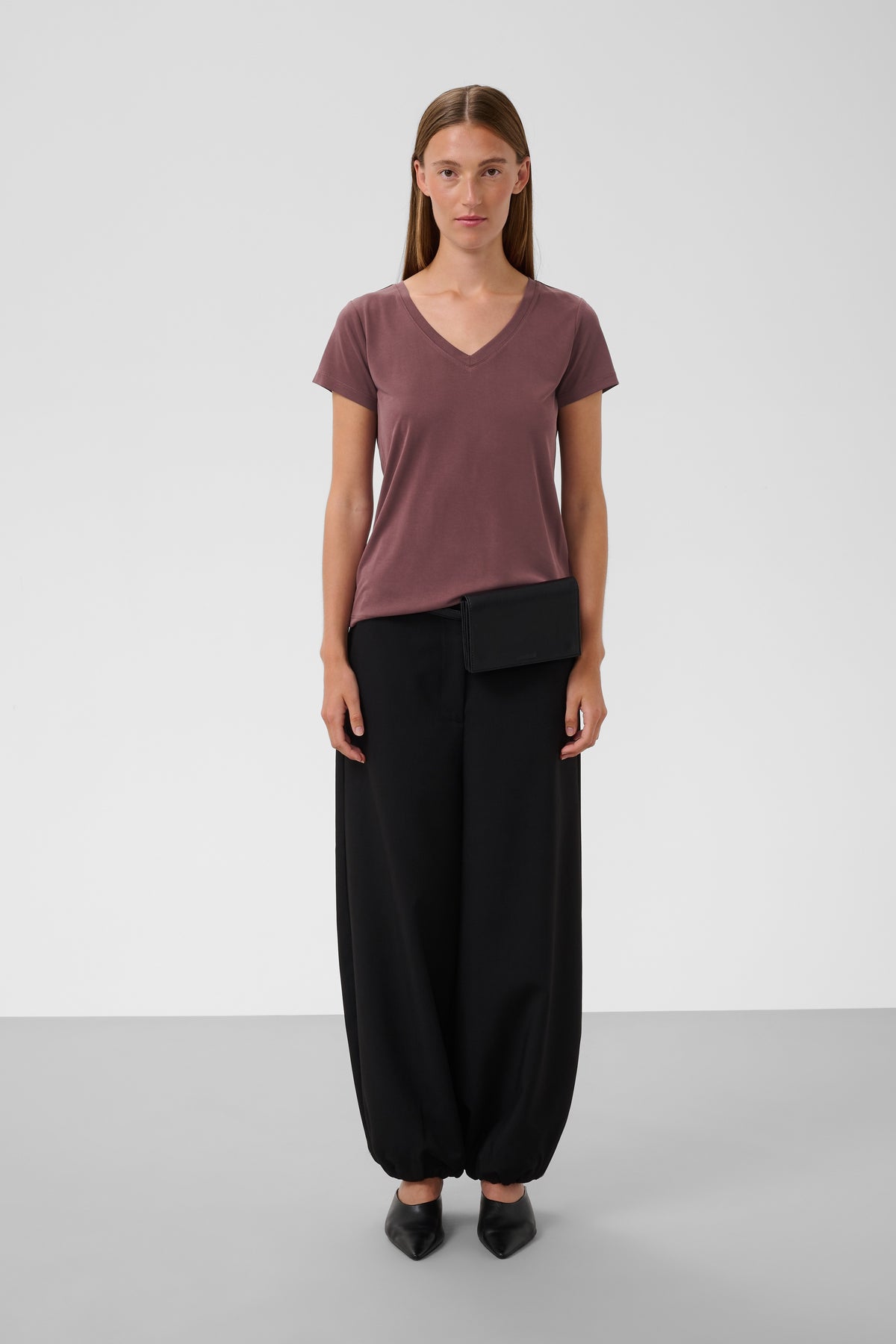 Columbine V-neck T-Shirt by Soaked in Luxury Tops Soaked In Luxury