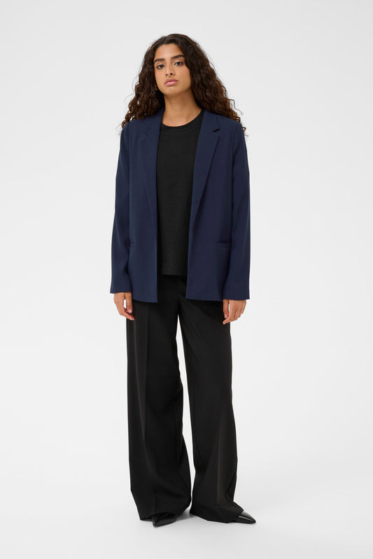 Shirley Blazer in Long Sleeve by Soaked in Luxury Suiting SOAKED IN LUXURY Night Sky