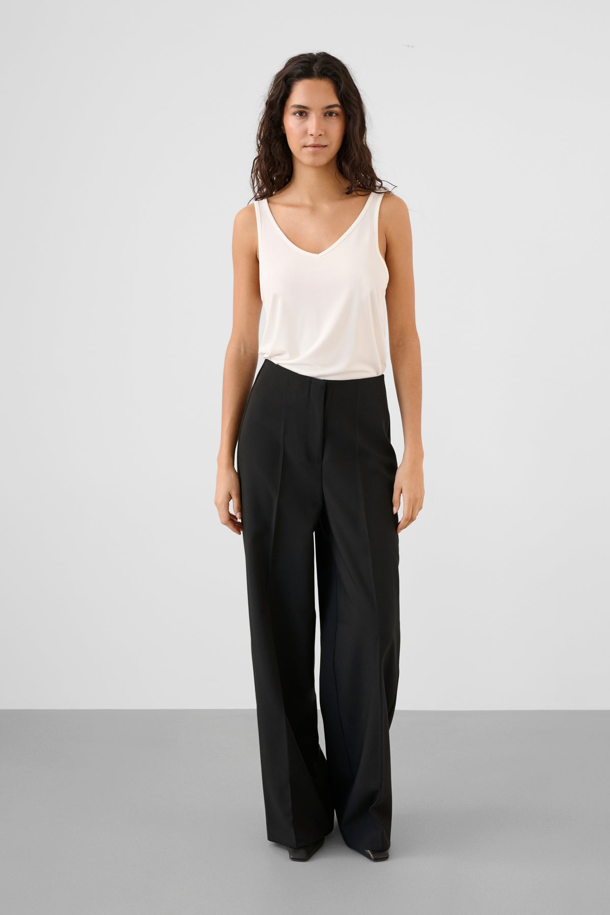 Corinne Wide Leg Long Pants by Soaked in Luxury Suiting SOAKED IN LUXURY Black