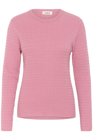 Spina Cable Pullover by Soaked in Luxury Apparel Soaked In Luxury Pink