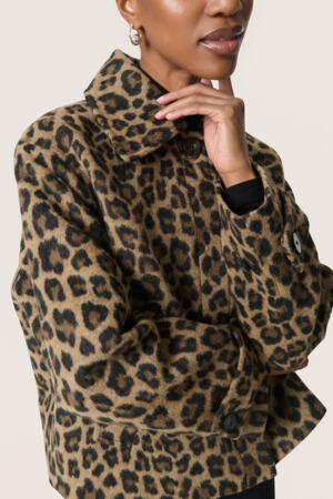 Leony Leopard Jacket by Soaked in Luxury Apparel Soaked In Luxury