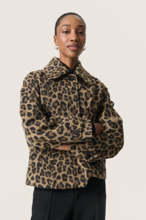 Leony Leopard Jacket by Soaked in Luxury Apparel Soaked In Luxury