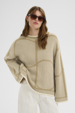 Rava Mona Pullover by Soaked in Luxury Sweater Soaked In Luxury Dull Gold