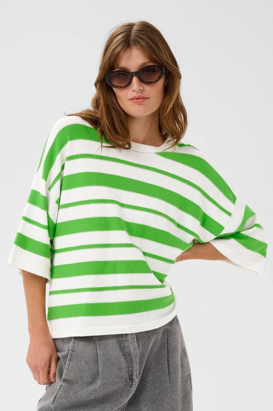 Striped Fine Knit Sweater by Soaked in Luxury Knit Tops Soaked In Luxury