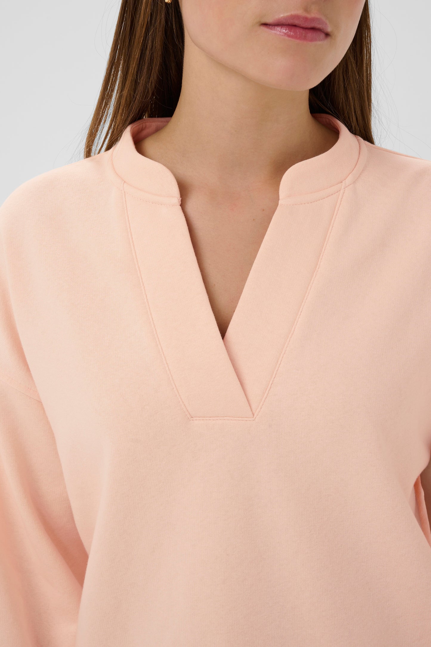 Rolanda V-Neck Sweatshirt by Soaked in Luxury sweatshirt Soaked In Luxury Pearl Blush