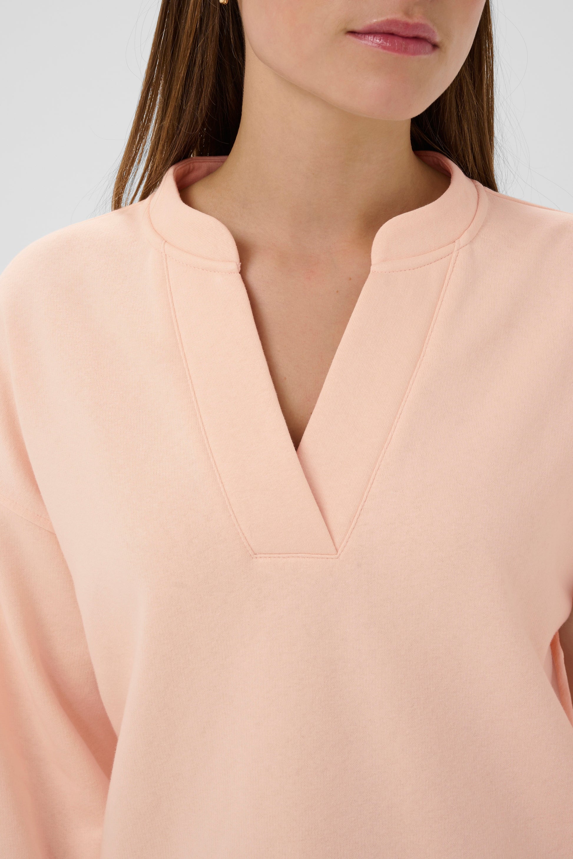 Rolanda V-Neck Sweatshirt by Soaked in Luxury sweatshirt Soaked In Luxury Pearl Blush