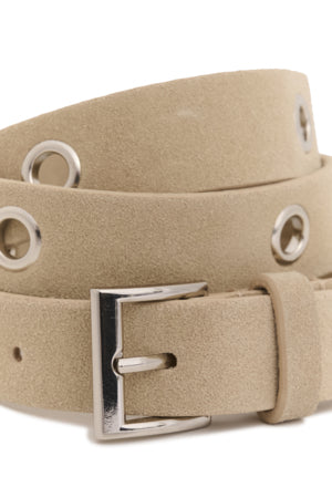 Eyelets Suede Belt by Soaked
