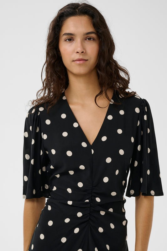 SLArjana Ruching Dress by Soaked in Luxury Dress Soaked In Luxury Black