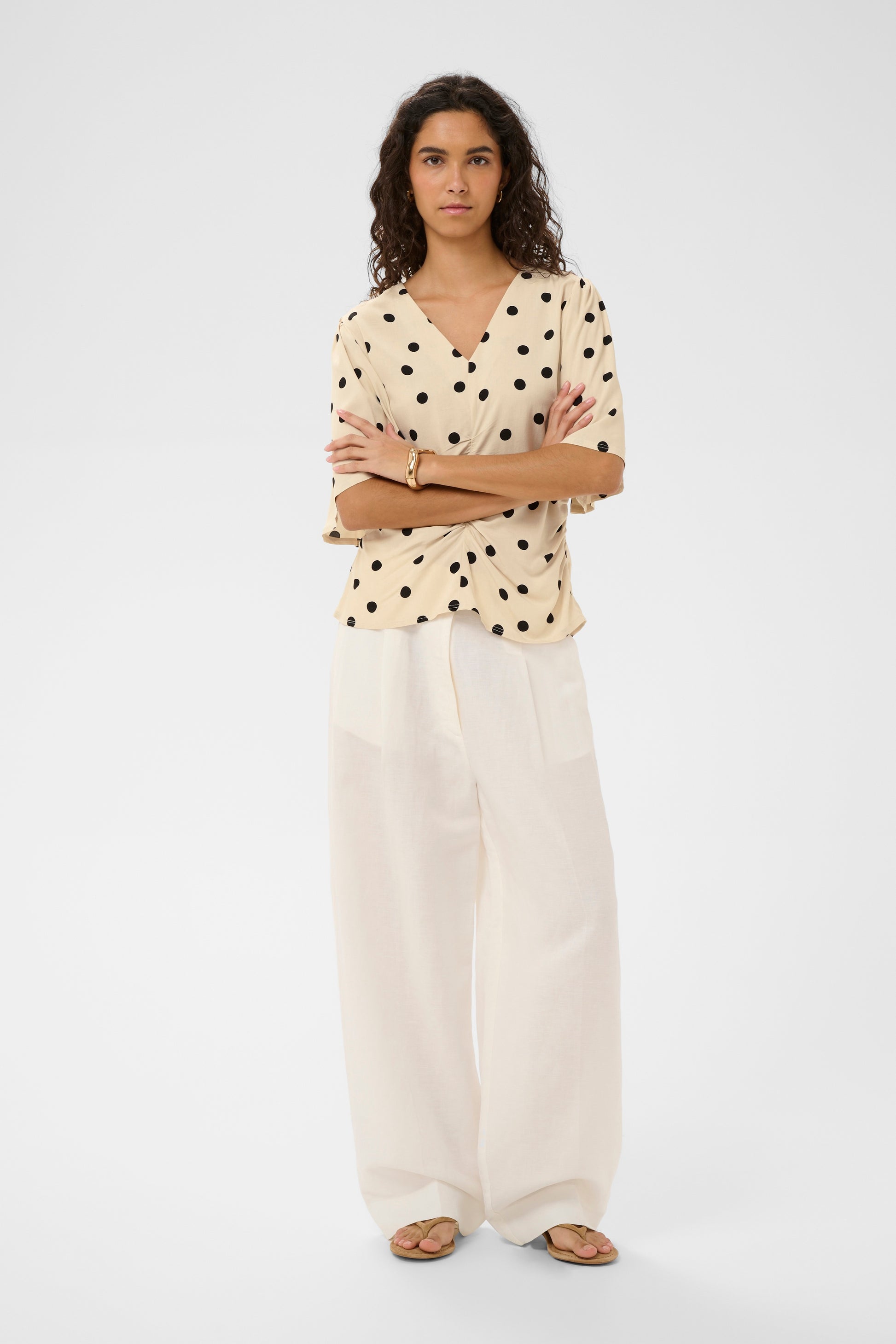 SLArjana Runching Blouse by Soaked in Luxury Tops Soaked In Luxury