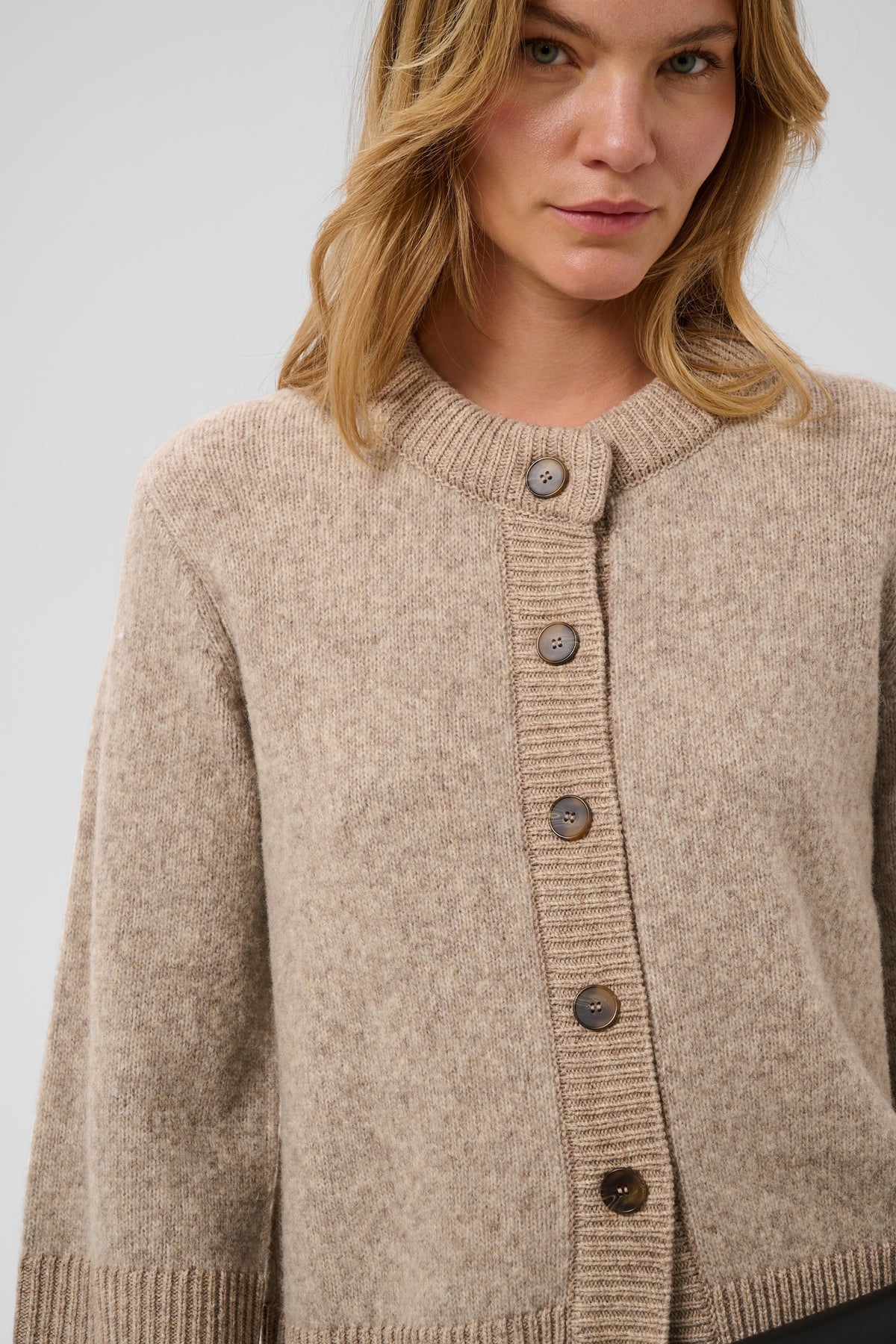 Idalia Short Sleeve Wool-Blend Cardigan by Soaked in Luxury Knitwear & Sweaters SOAKED IN LUXURY