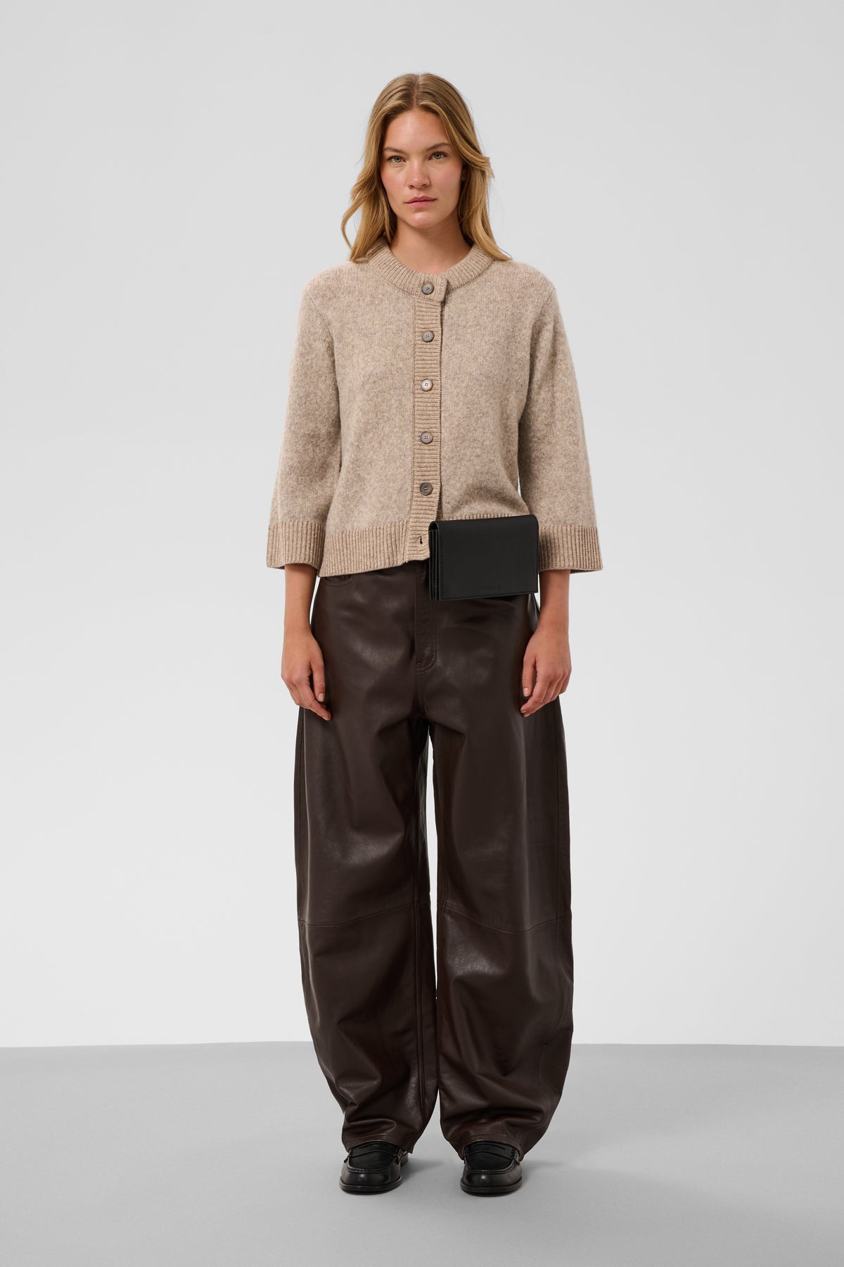 Idalia Short Sleeve Wool-Blend Cardigan by Soaked in Luxury Knitwear & Sweaters SOAKED IN LUXURY