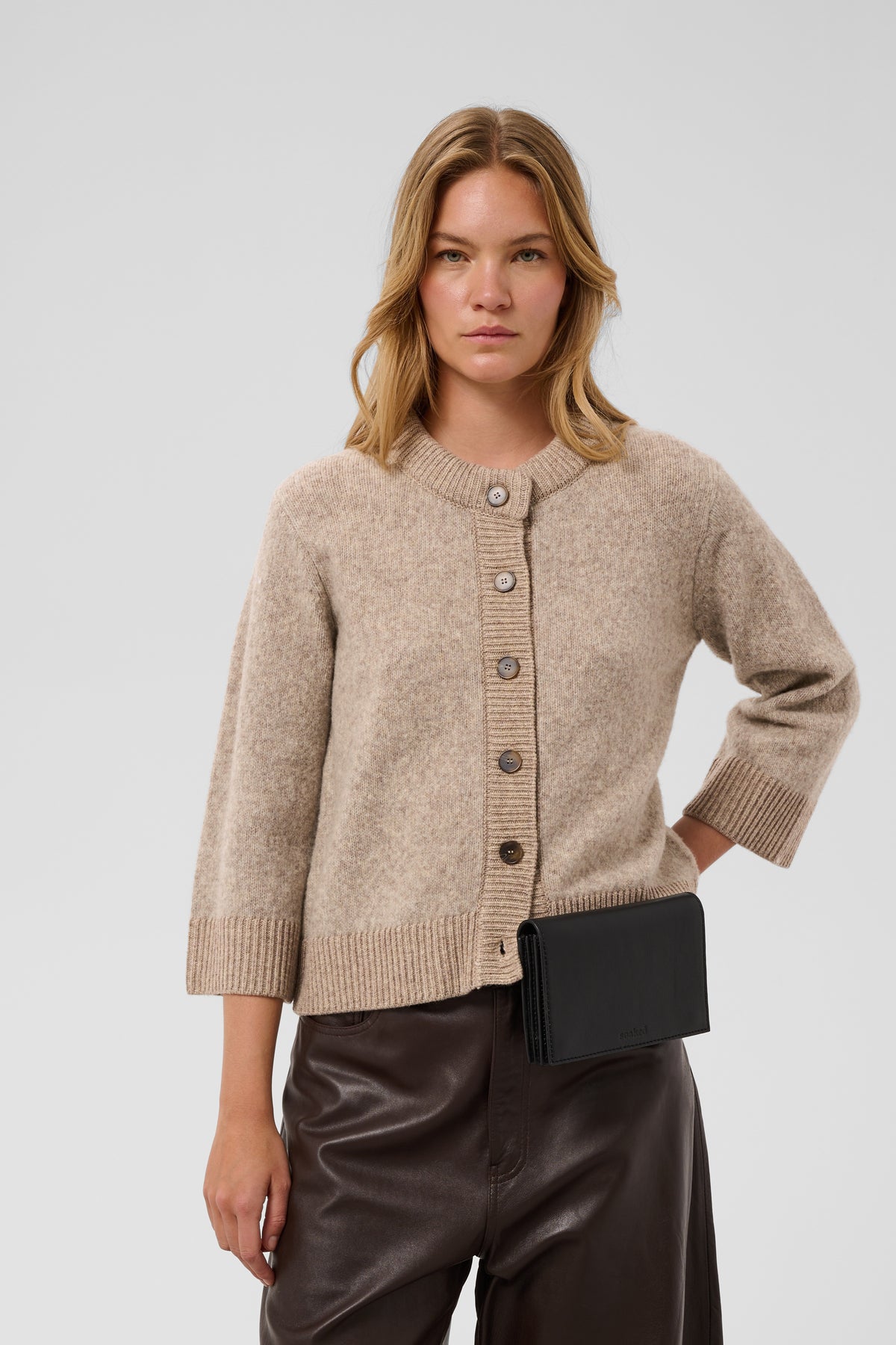 Idalia Short Sleeve Wool-Blend Cardigan by Soaked in Luxury Knitwear & Sweaters SOAKED IN LUXURY