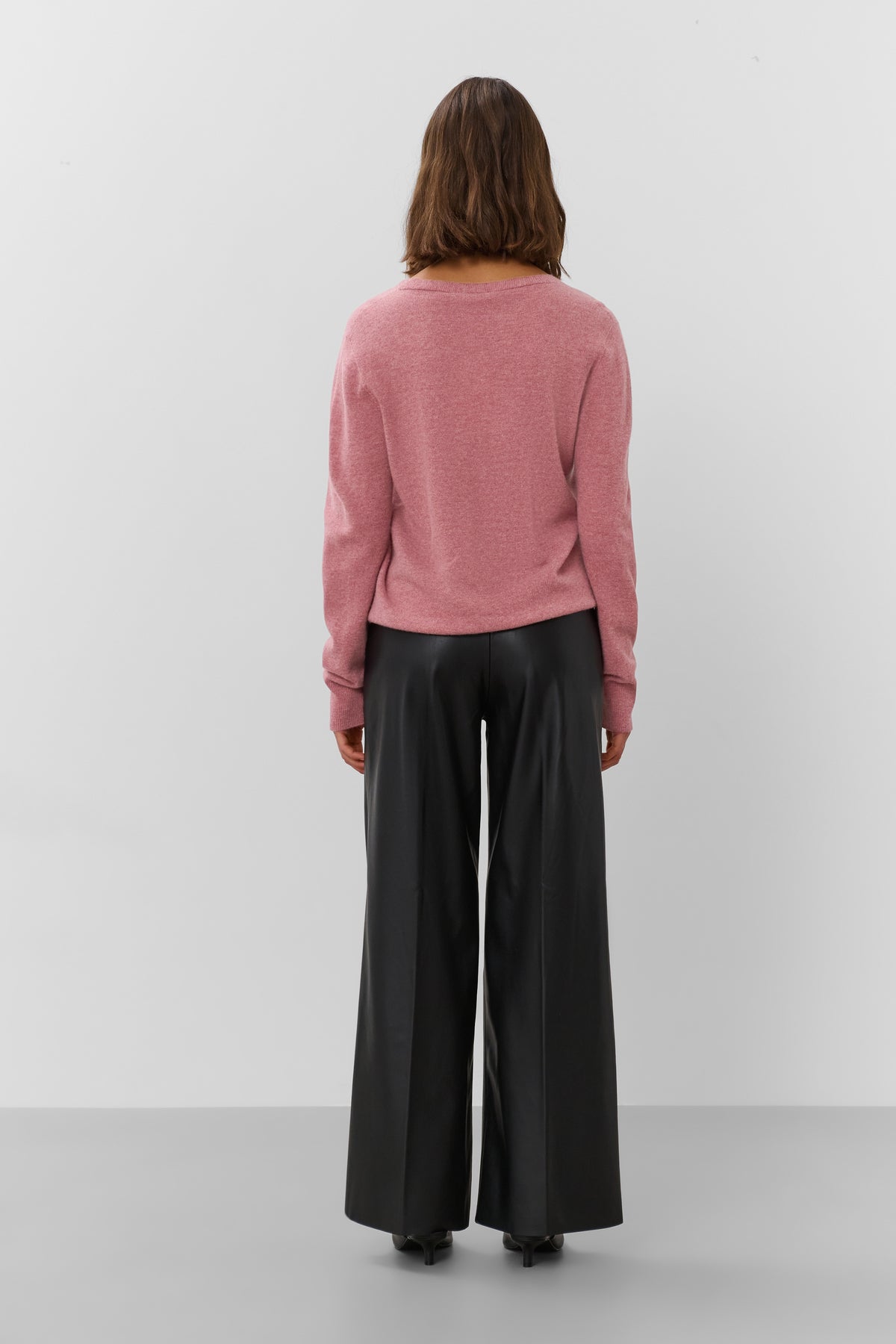 Sida Seamless Wool V-Neck Sweater by Soaked in Luxury