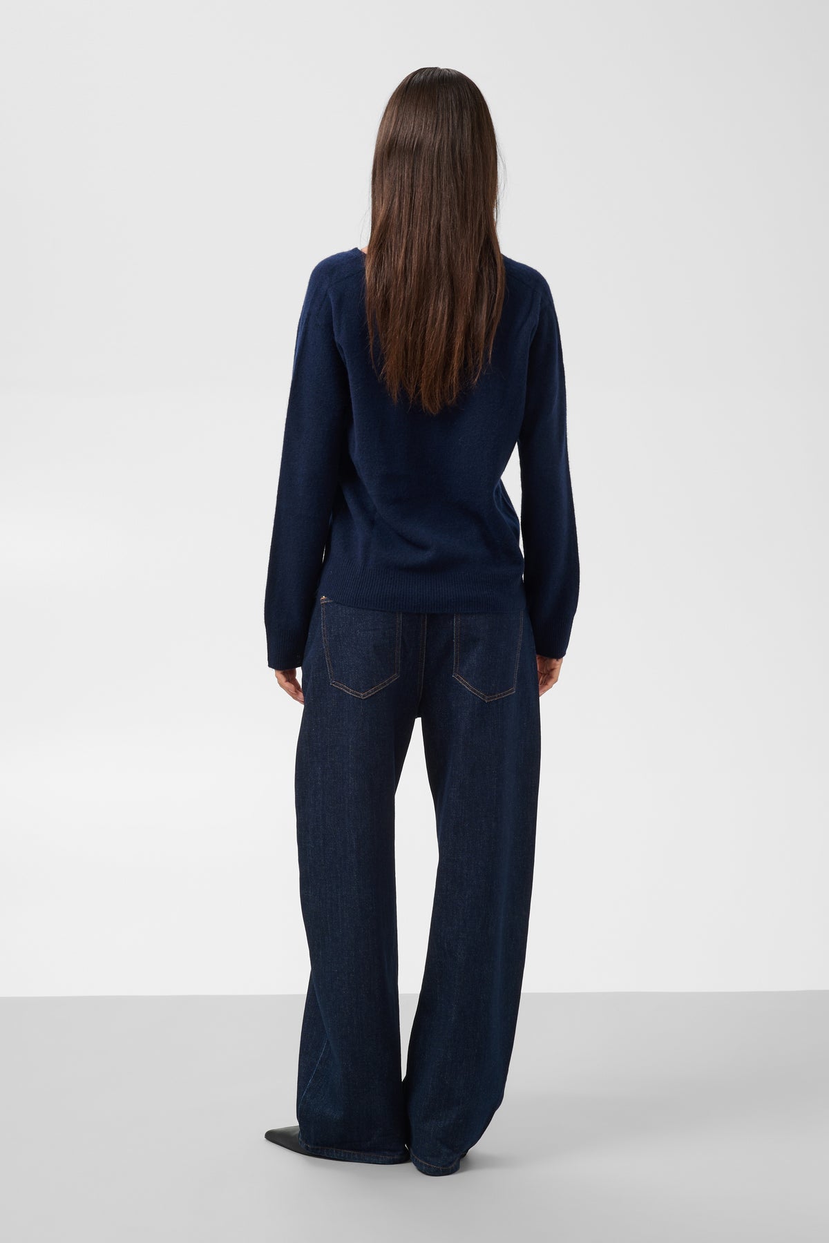 Sida Seamless Wool V-Neck Sweater by Soaked in Luxury
