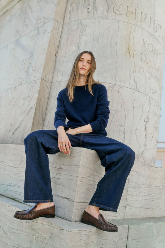 Sabino Relaxed Dark Blue Jeans by Soaked in Luxury Denims SOAKED IN LUXURY