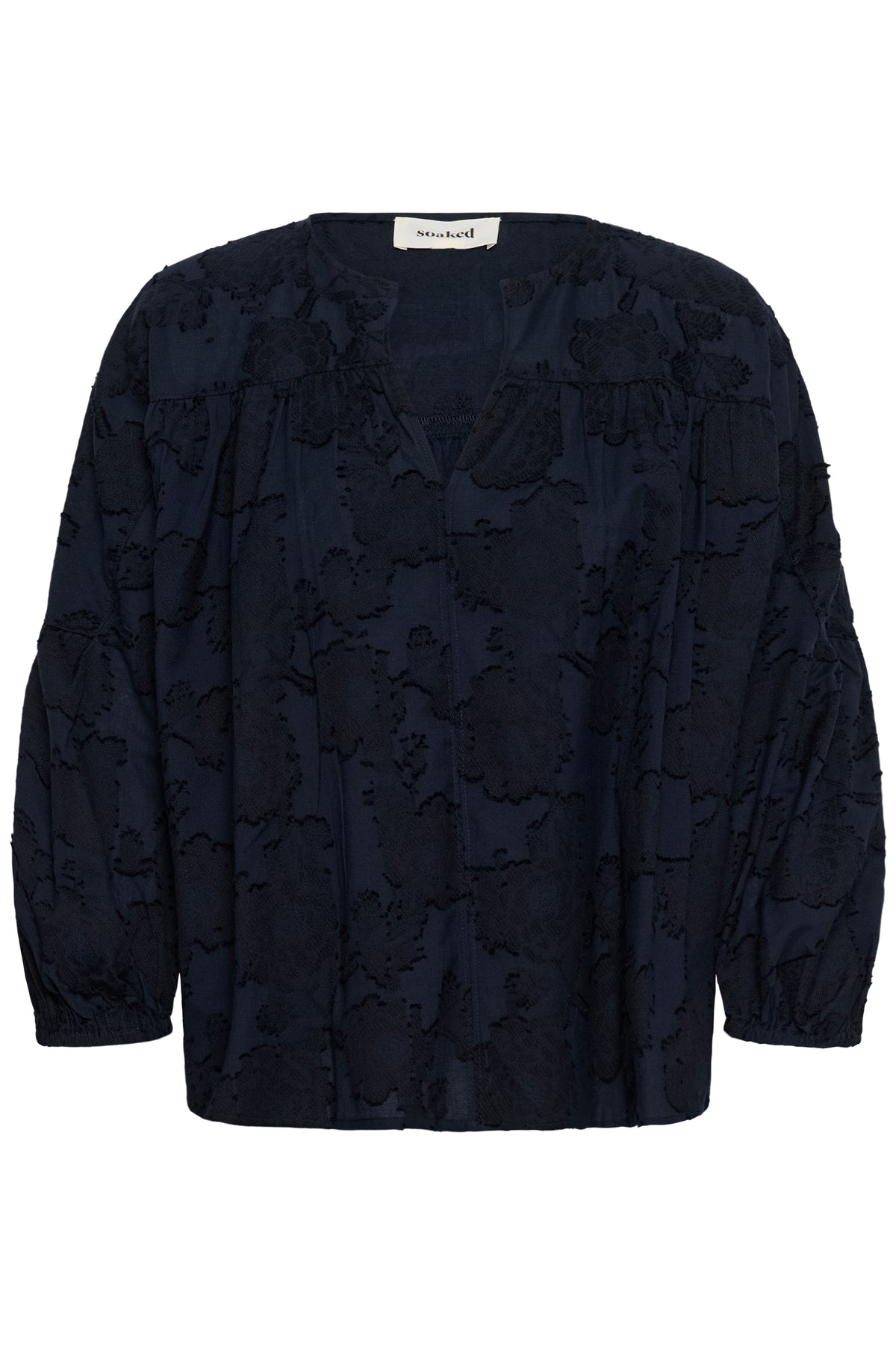 Aronia Textured Cotton Blouse by Soaked in Luxury