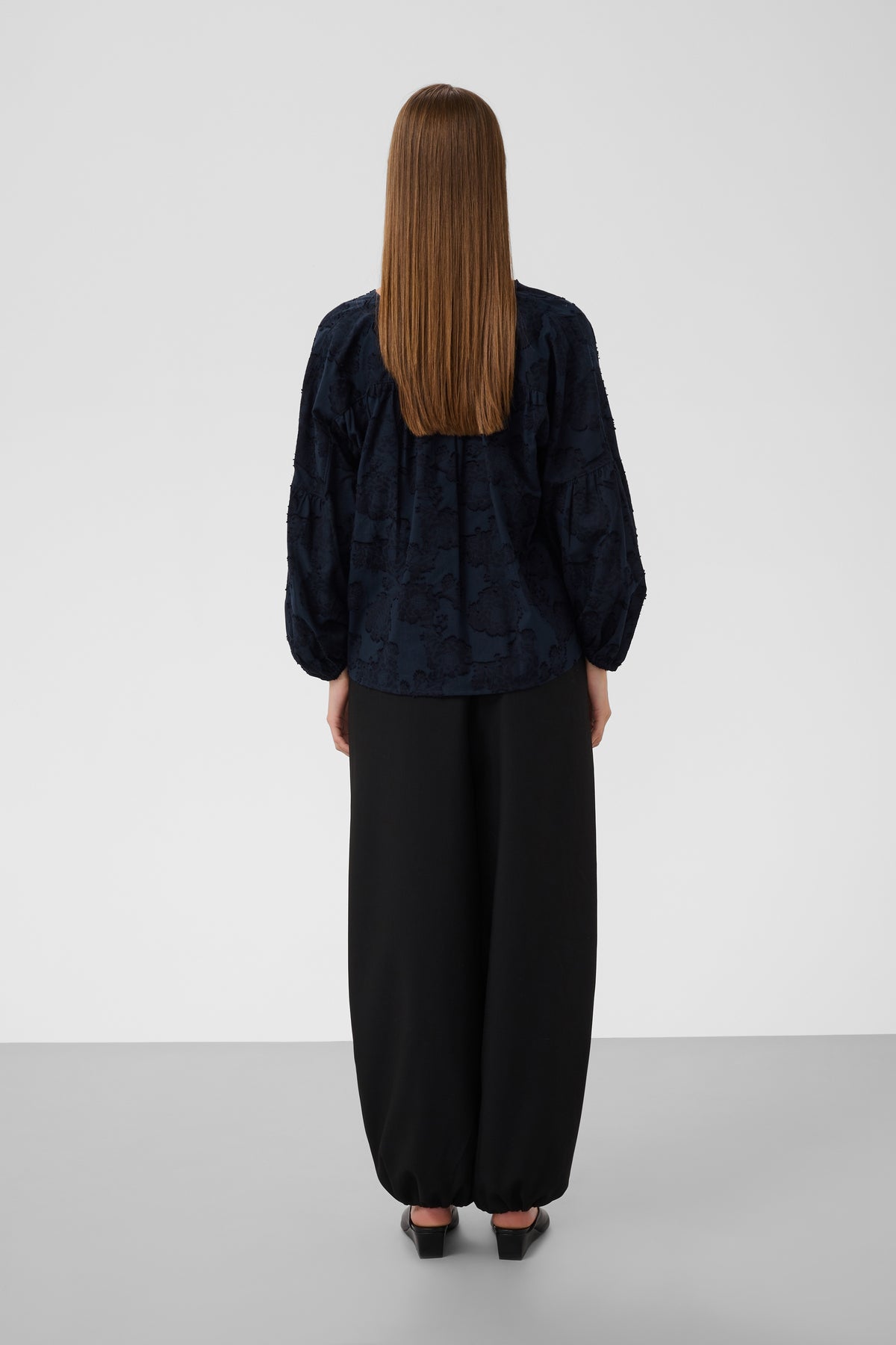 Aronia Textured Cotton Blouse by Soaked in Luxury
