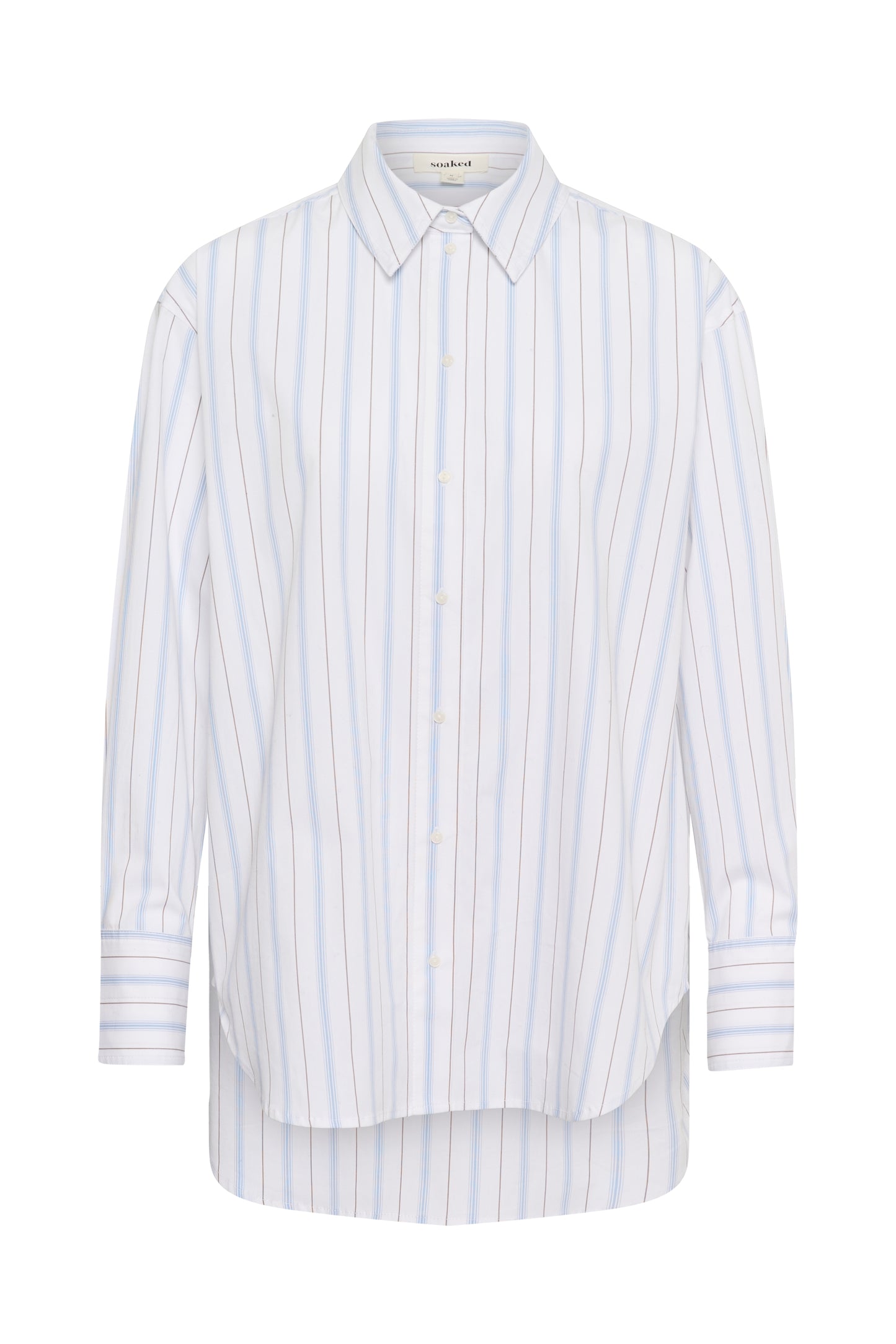 Noelle Striped Poplin Shirt by Soaked in Luxury