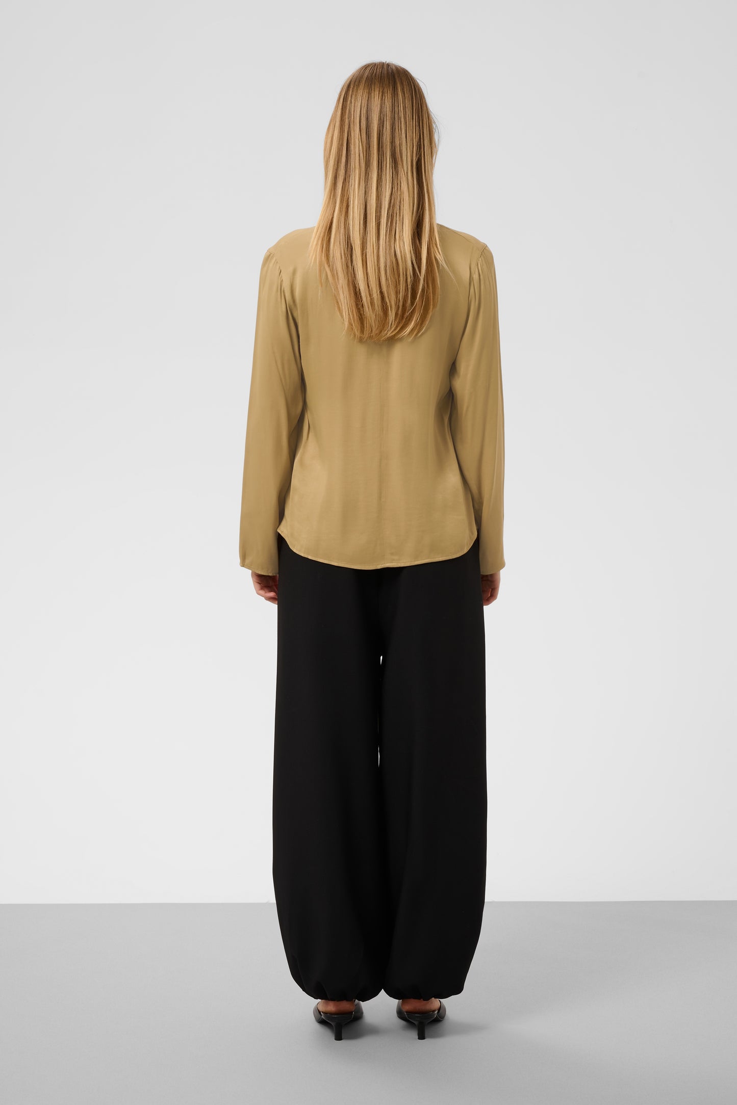 Nadeya Tie-Neck Blouse in Fennel Seed by Soaked in Luxury