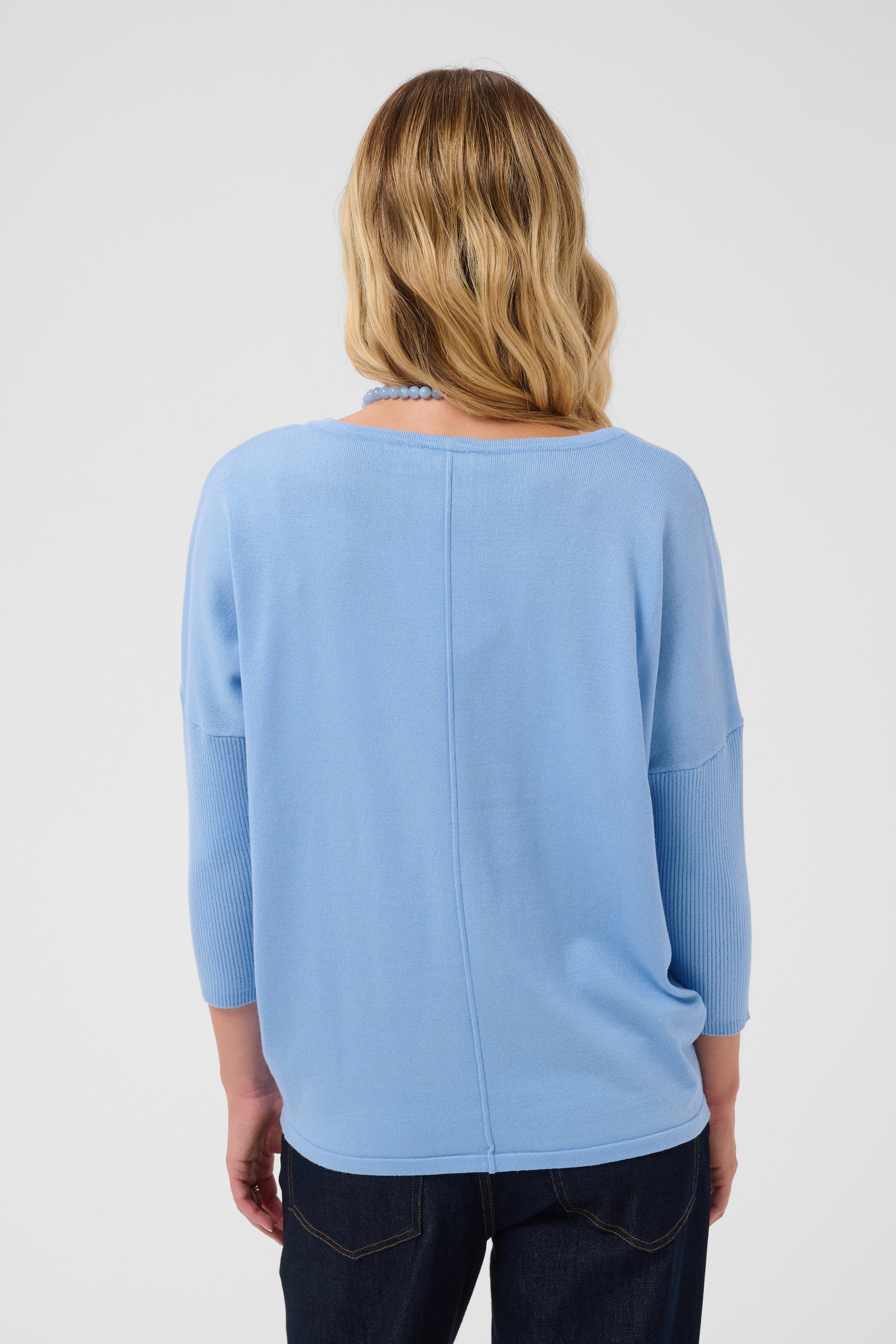 Mila R-Neck Pullover by Saint Tropez Basics SAINT TROPEZ