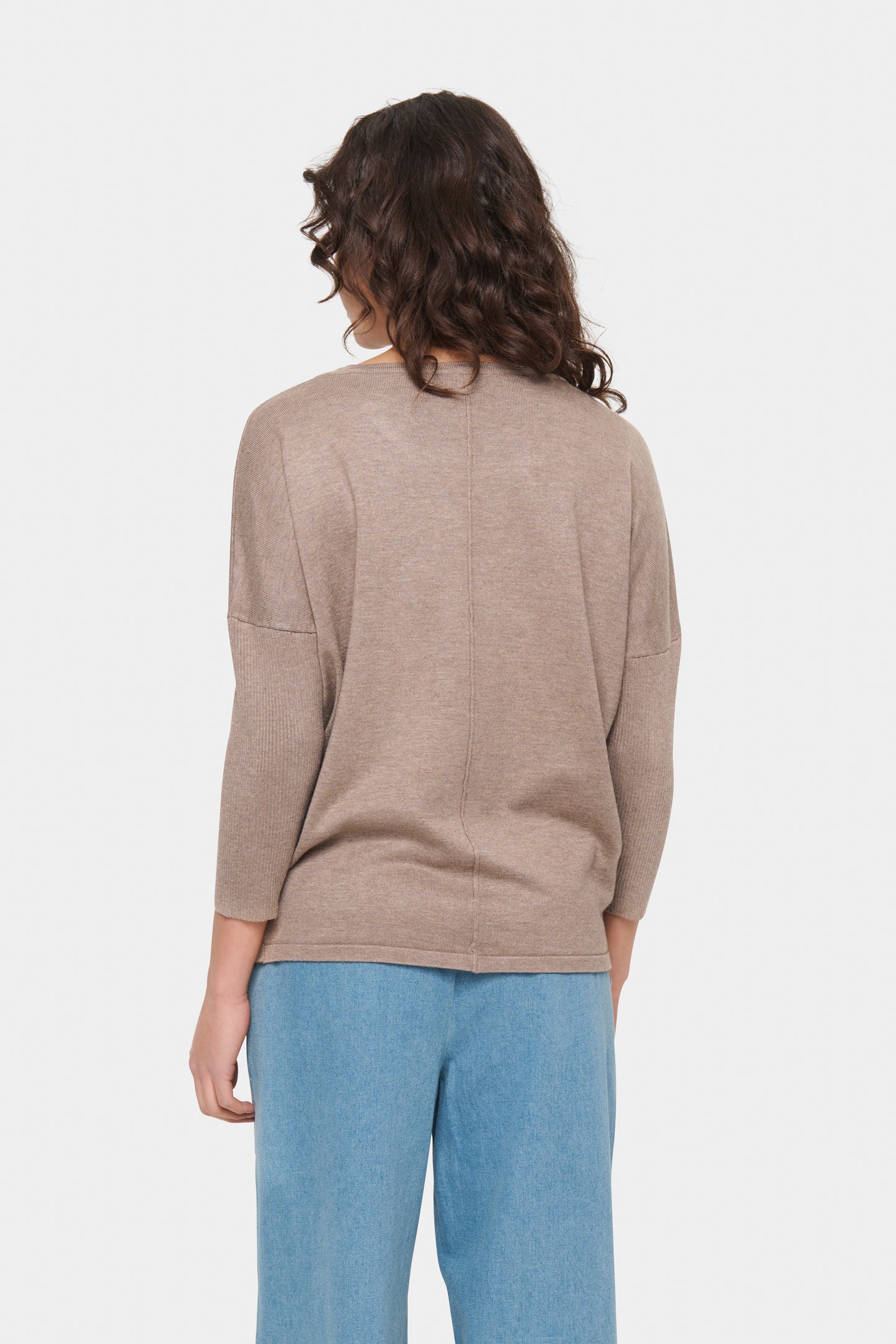 Mila R-Neck Pullover by Saint Tropez Basics SAINT TROPEZ