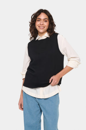 Mila Vest by Saint Tropez Knit Tops Saint Tropez