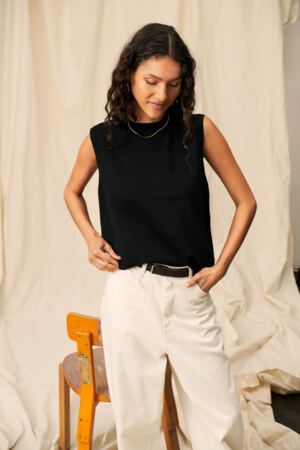 Mila Vest by Saint Tropez Knit Tops Saint Tropez