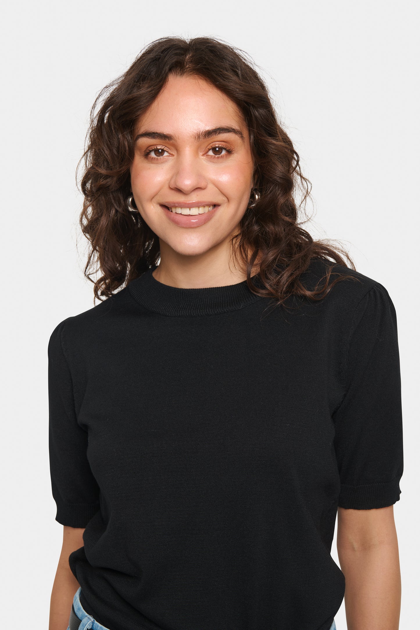 Mila Short-Sleeve Pullover by Saint Tropez Basics SAINT TROPEZ
