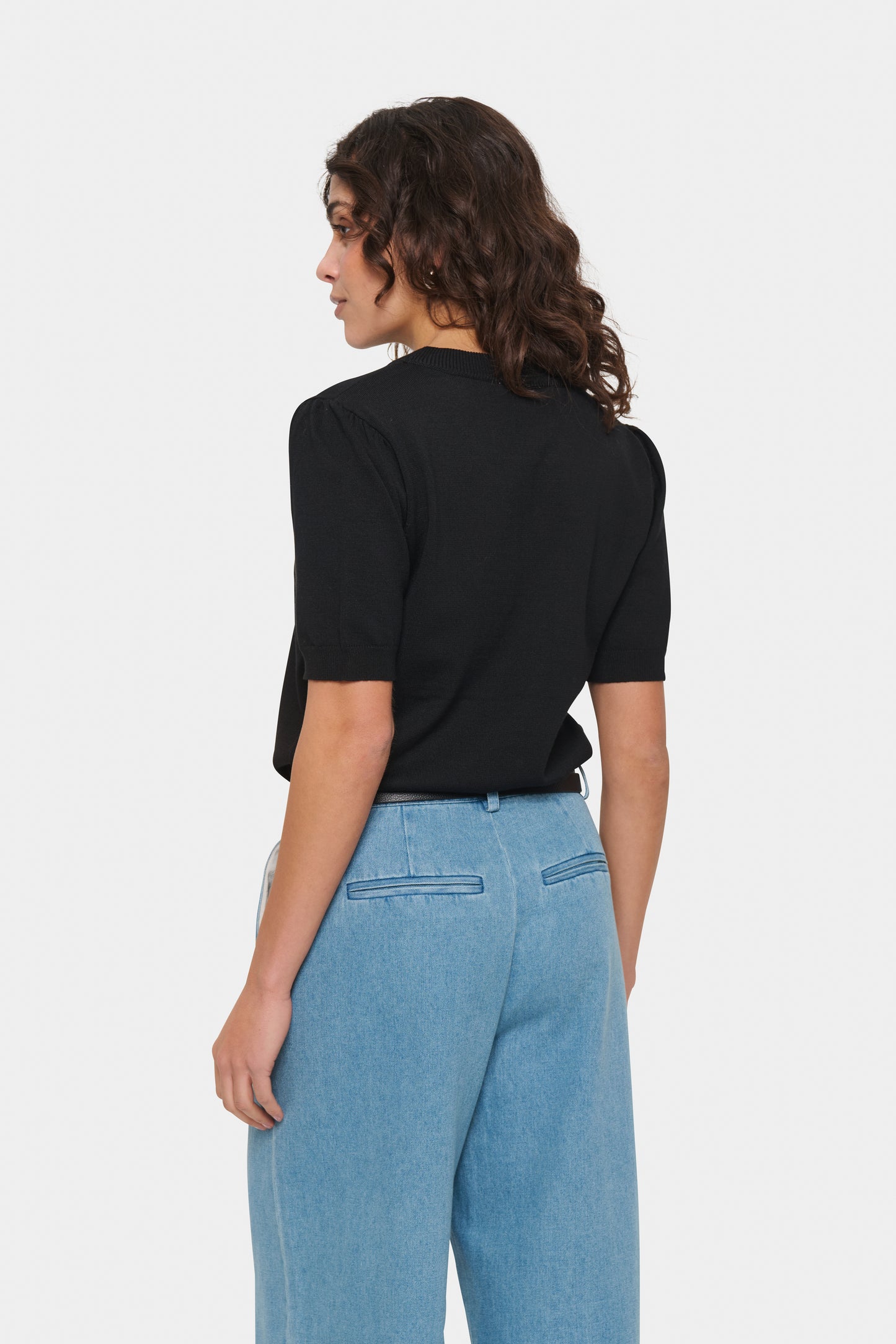 Mila Short-Sleeve Pullover by Saint Tropez Basics SAINT TROPEZ