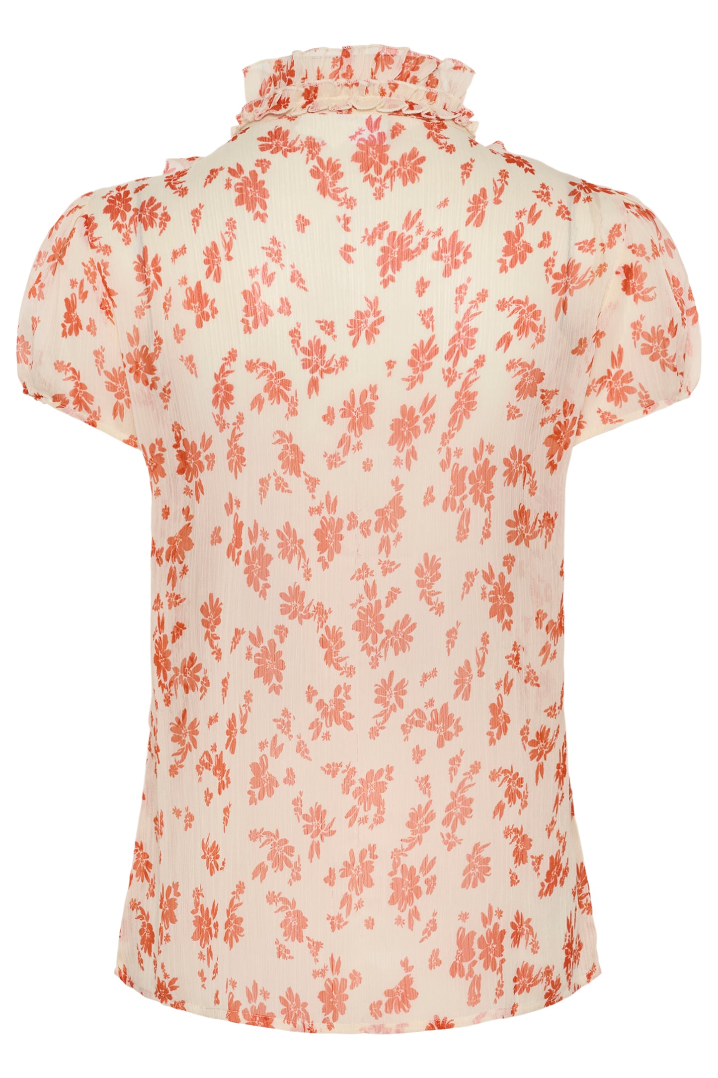 Lilja Cap Sleeve Ruffle Blouse by Saint Tropez Blouse Saint Tropez