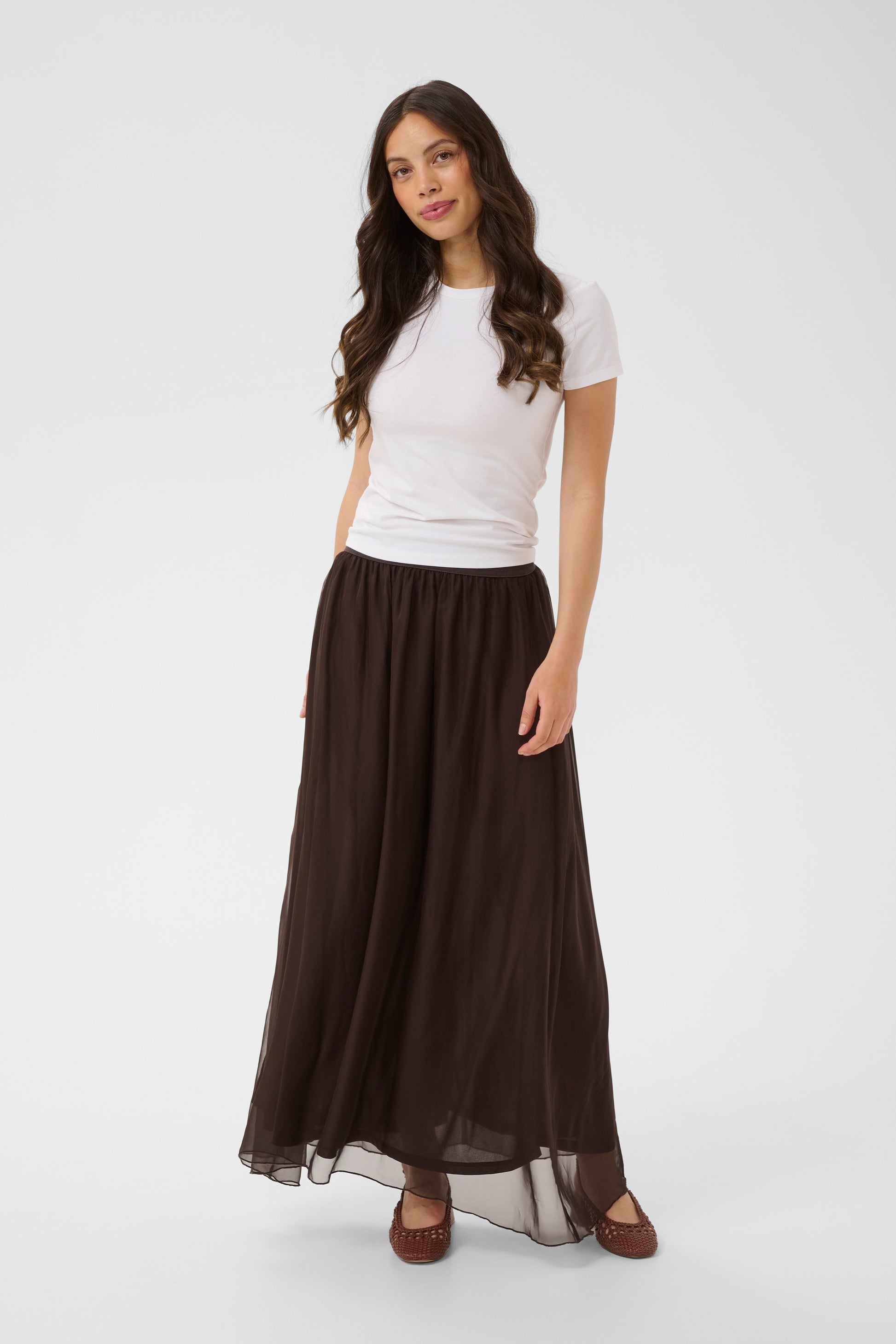 The Coral Midi Skirt by Saint Tropez Skirt Saint Tropez