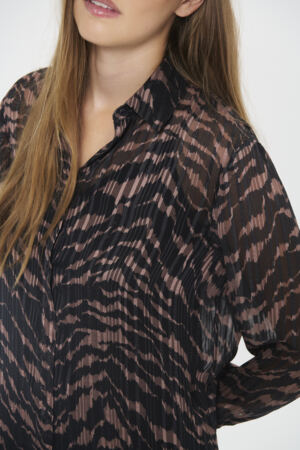 Nesta Dress by Saint Tropez Apparel Saint Tropez Brown