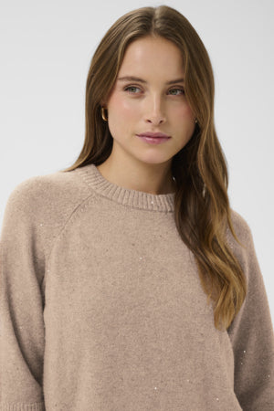 Sparkle Knit Sweater by Saint Tropez Apparel Saint Tropez Warm Rose