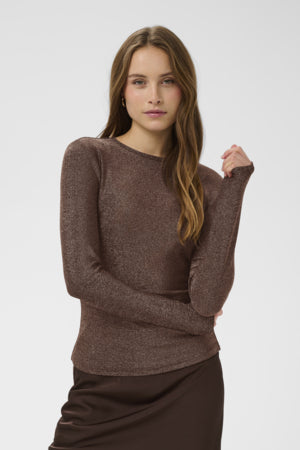 Noria Bronze Shimmer Top by Saint Tropez Apparel Saint Tropez