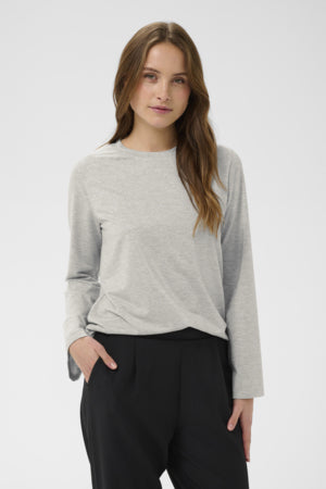 Long Sleeve Shimmer T-shirt by Saint Tropez Apparel Saint Tropez