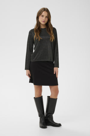 Long Sleeve Shimmer T-shirt by Saint Tropez Apparel Saint Tropez