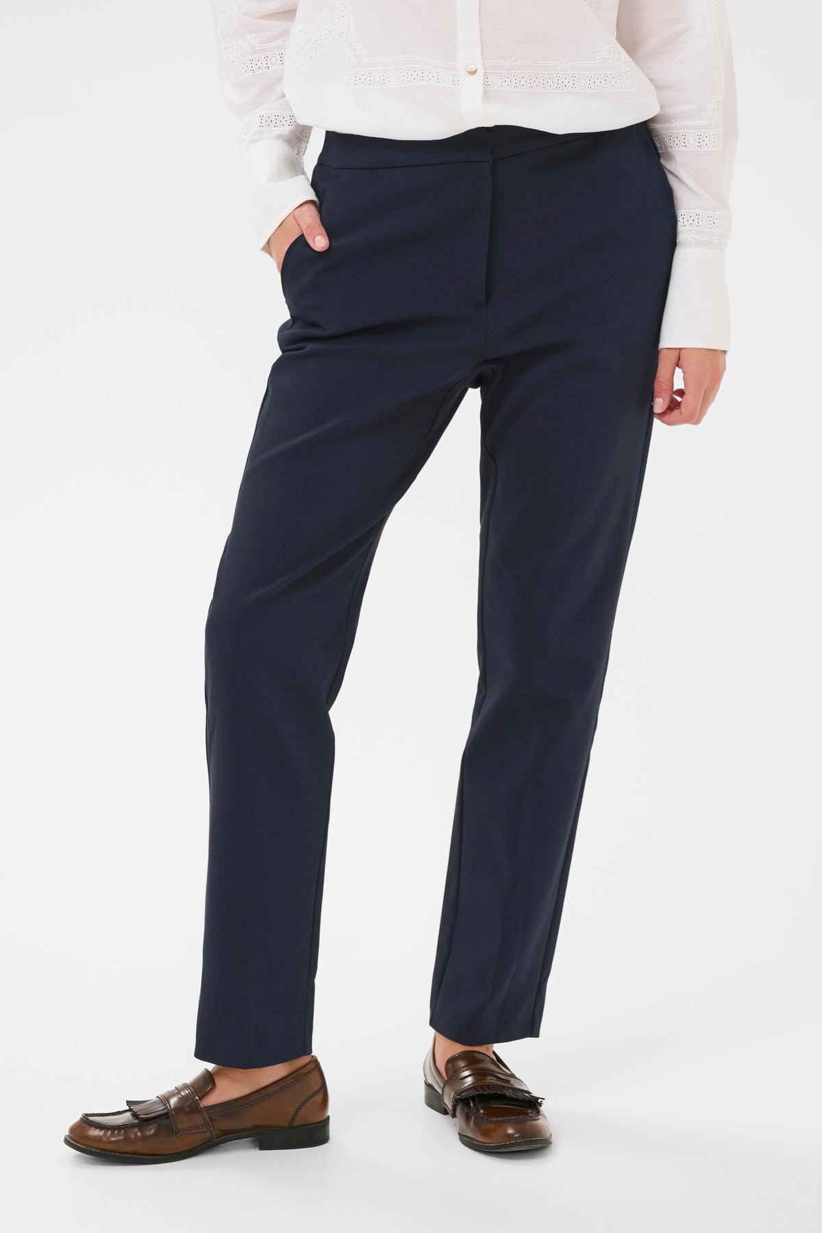 Ossa Tailored Trousers by Saint Tropez Trousers & Pants Saint Tropez