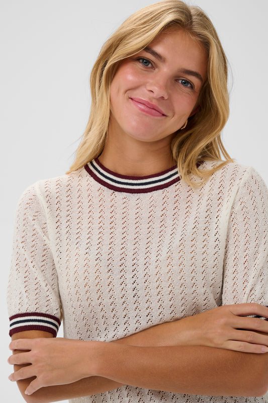 Short Sleeve Knit T by Saint Tropez Tee Shirt Saint Tropez Ice