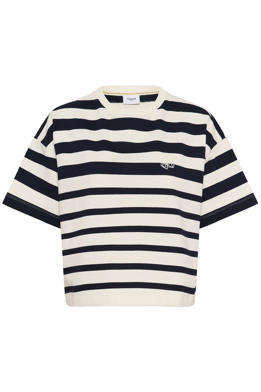 Philene Stripe Shirt by Saint Tropez Tee Shirt Saint Tropez Night Sky